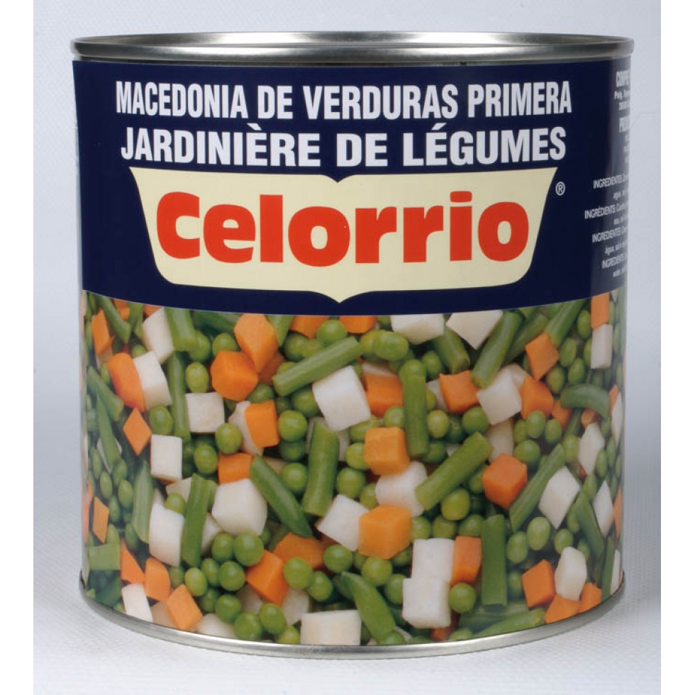 CELORRIO Vegetales Mixtos en Lata  2840 Gr