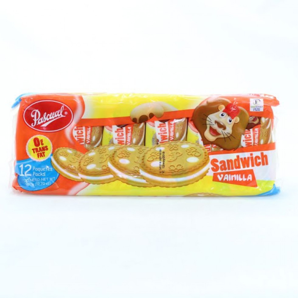 Pascual Galleta Sandwich Vainilla (12 Unidades)