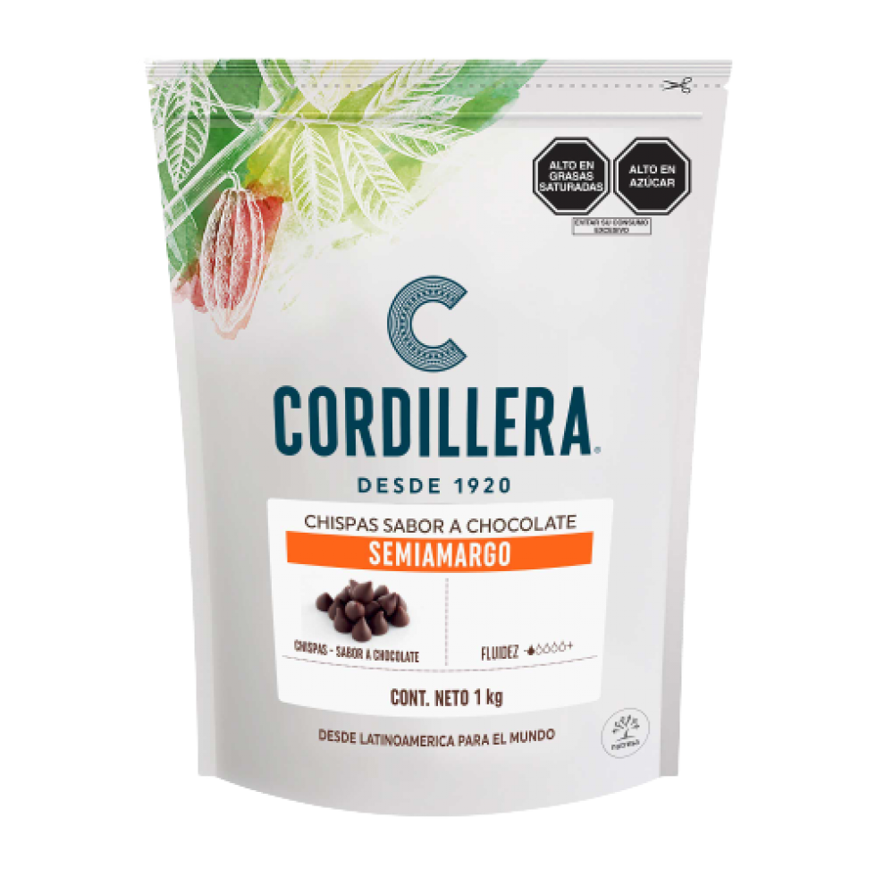 Cordillera Chips de Chocolate Semiamargo 1kg