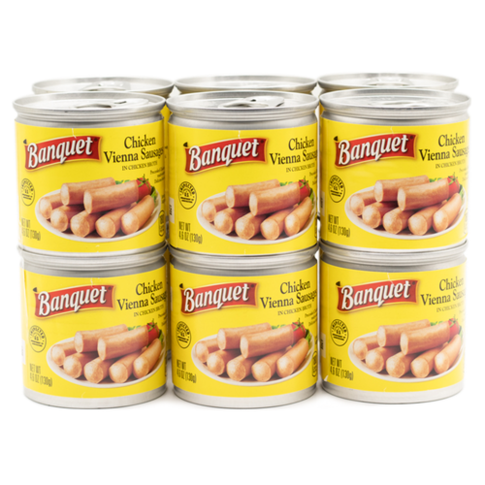 BANQUET CHICKEN VIENNA SAUSAGES 4.6OZ (3 unidades)